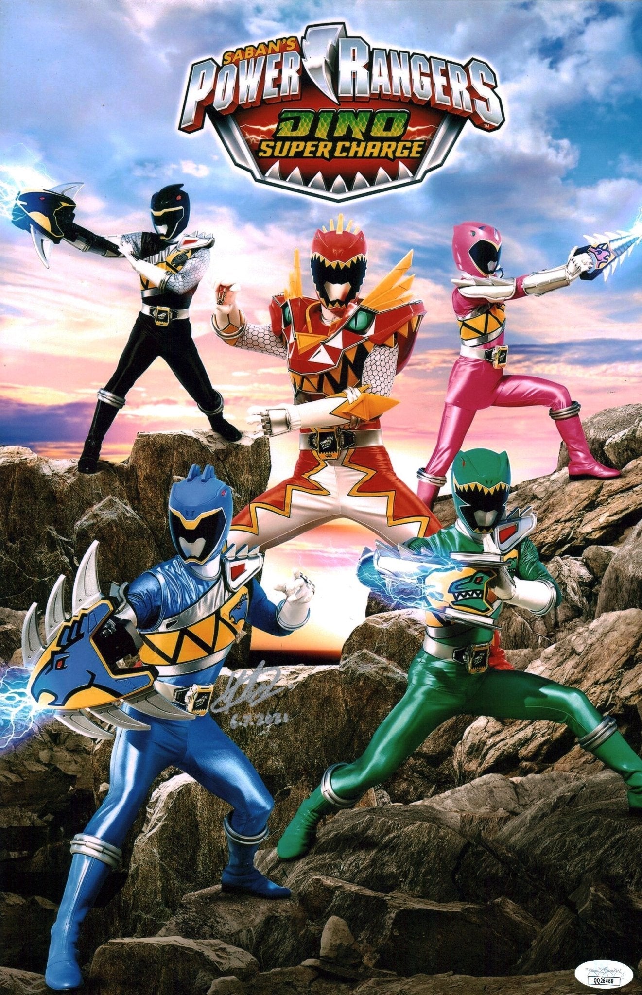 Power Ranges Poster Yoshi Sudarso Power Rangers 11x17 Signed Photo Poster JSA Certified Au