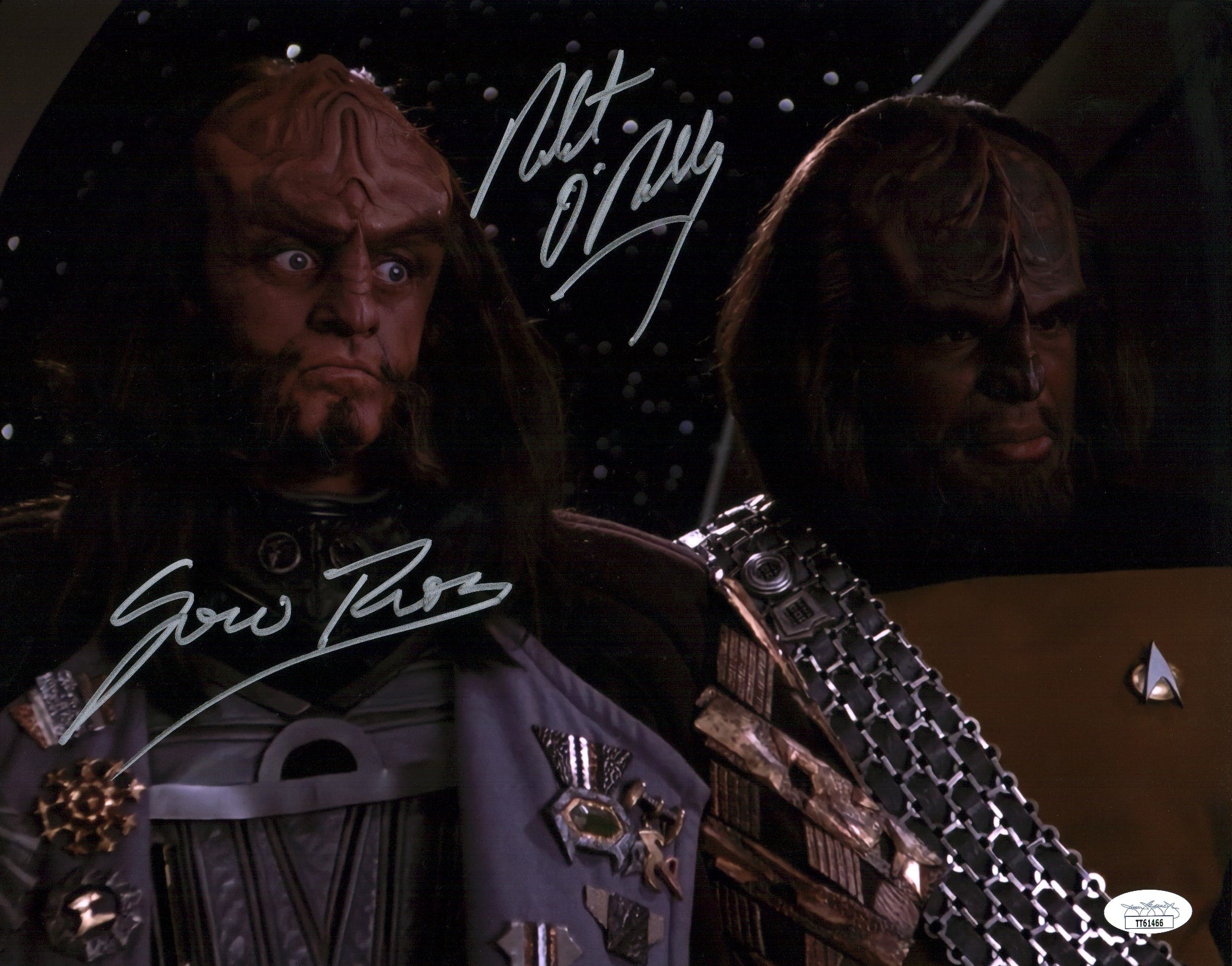 Robert O'Reilly Star Trek Next Generation 11X14 Mini Poster Signed JSA Certified Autograph