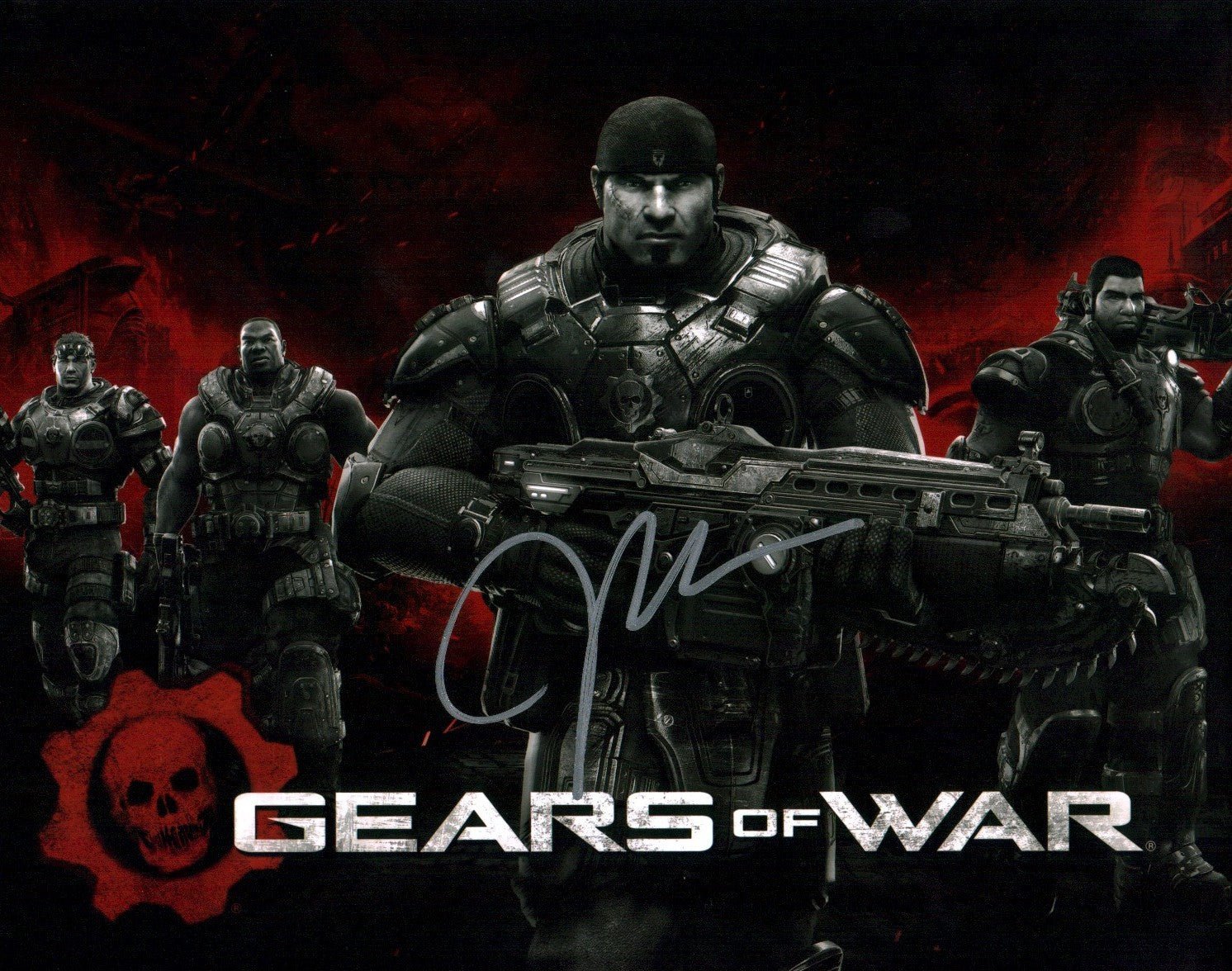 John DiMaggio Gears of War 11x14 Signed Photo JSA Certified Autograph