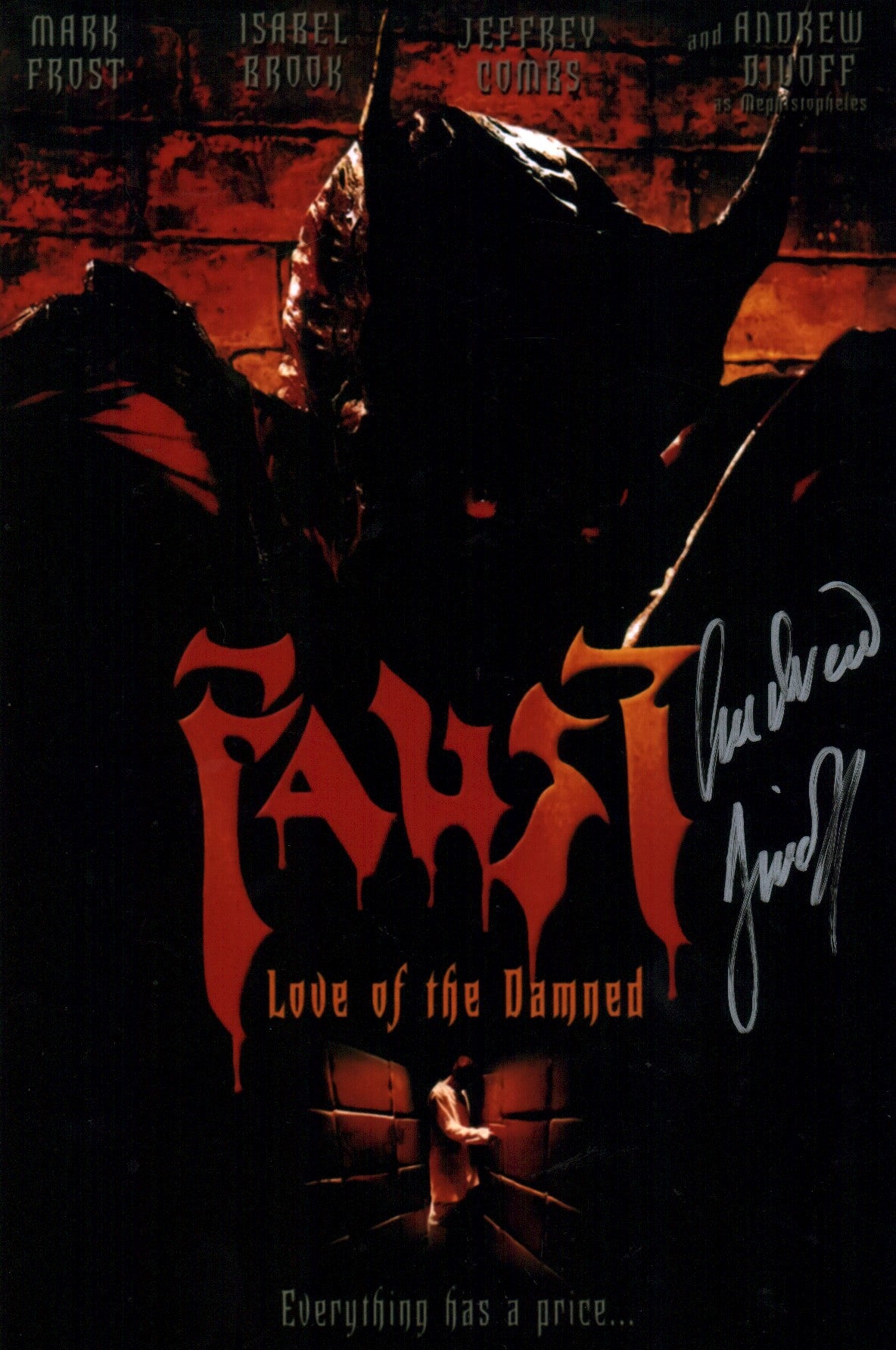 Andrew Divoff Faust: Love of the Damned 8x12 Signed Photo Poster JSA COA Certified Autograph