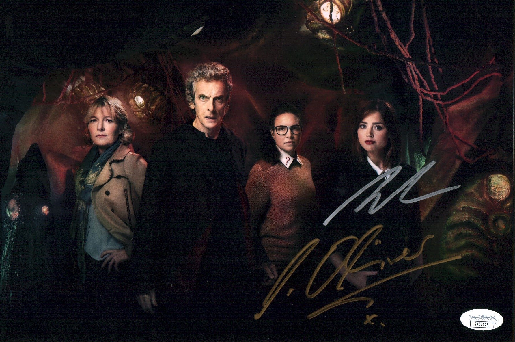 Doctor Who 8x10 Signed Photo Cast x2 Coleman, Oliver JSA Certified Autograph