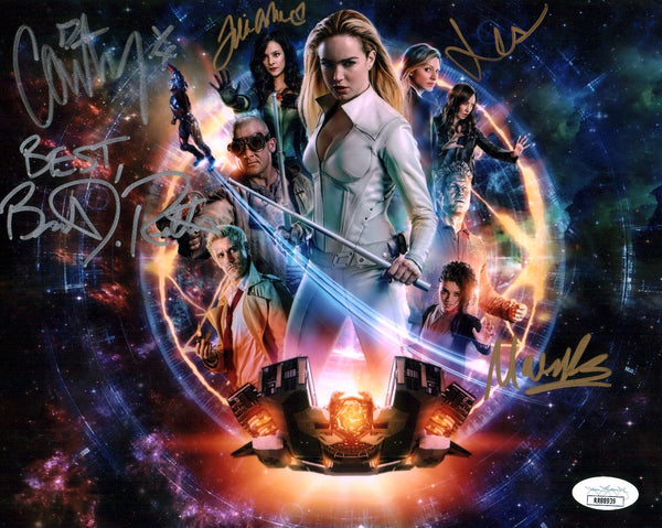 DC Legends of Tomorrow 8x10 Signed Photo Cast x5 Macallan Lotz Routh Richardson Ashe  JSA Certified Autograph