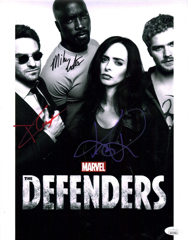 The Defenders 11x14 Photo Poster Cast x3 Signed Cox, Ritter, Colter JSA Certified Autograph