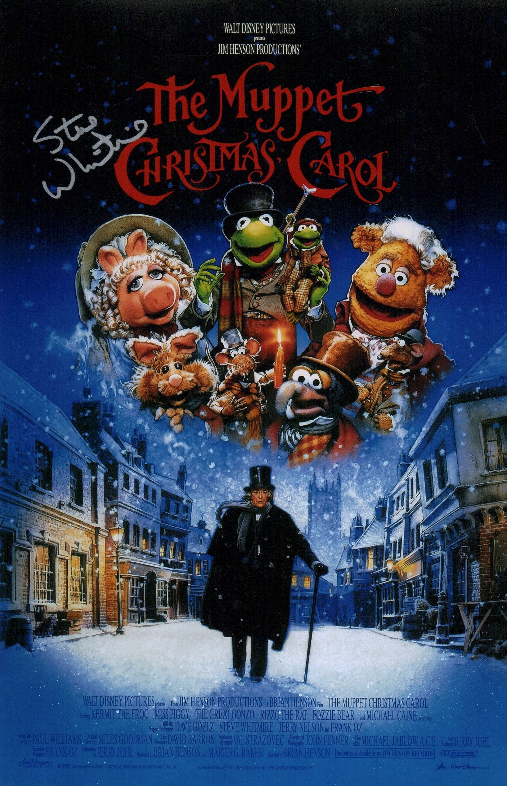 Steve Whitmire The Muppet Christmas Carol 11x17 Signed Photo Poster JSA Certified Autograph
