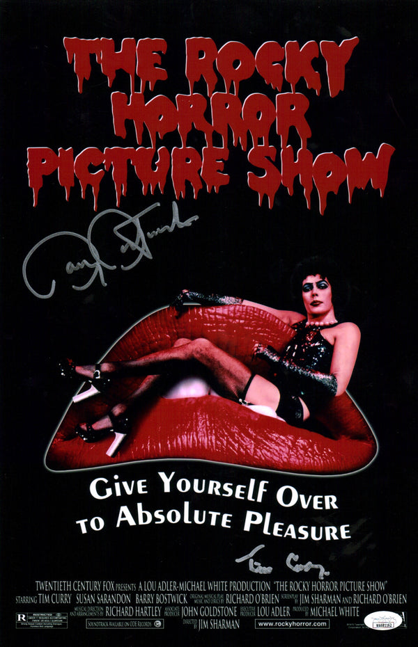 Rocky Horror Picture Show 11x17 Mini Poster Cast x2 Signed Bostwick Curry JSA Beckett Certified Autograph