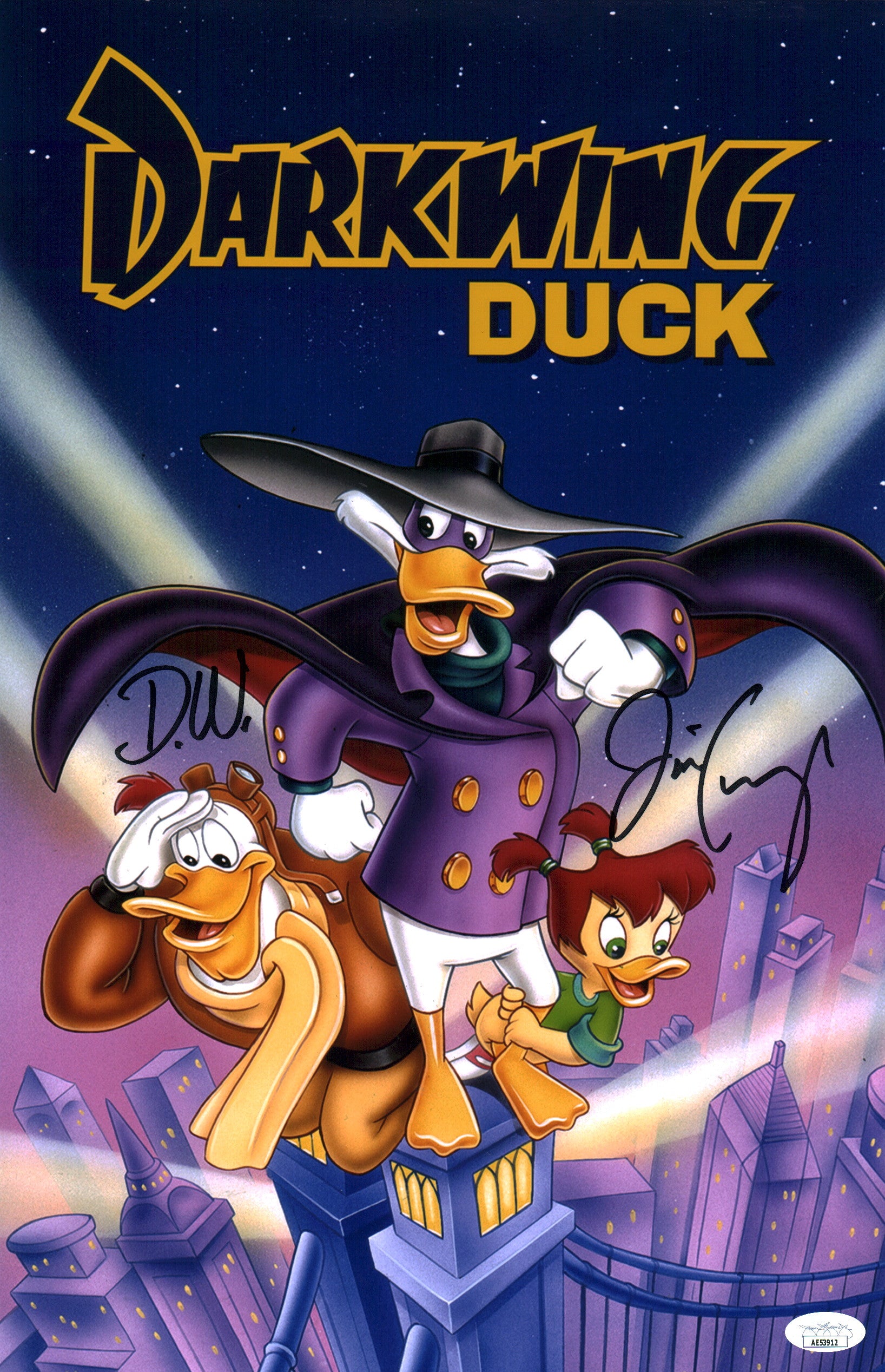 Jim Cummings Darkwing Duck 11x17 Signed Photo Poster JSA COA Certified Autograph
