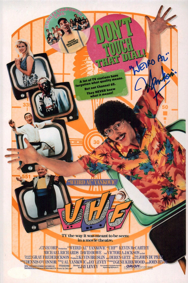 Weird Al Yankovic UHF 8x12 Photo JSA Certified Autograph