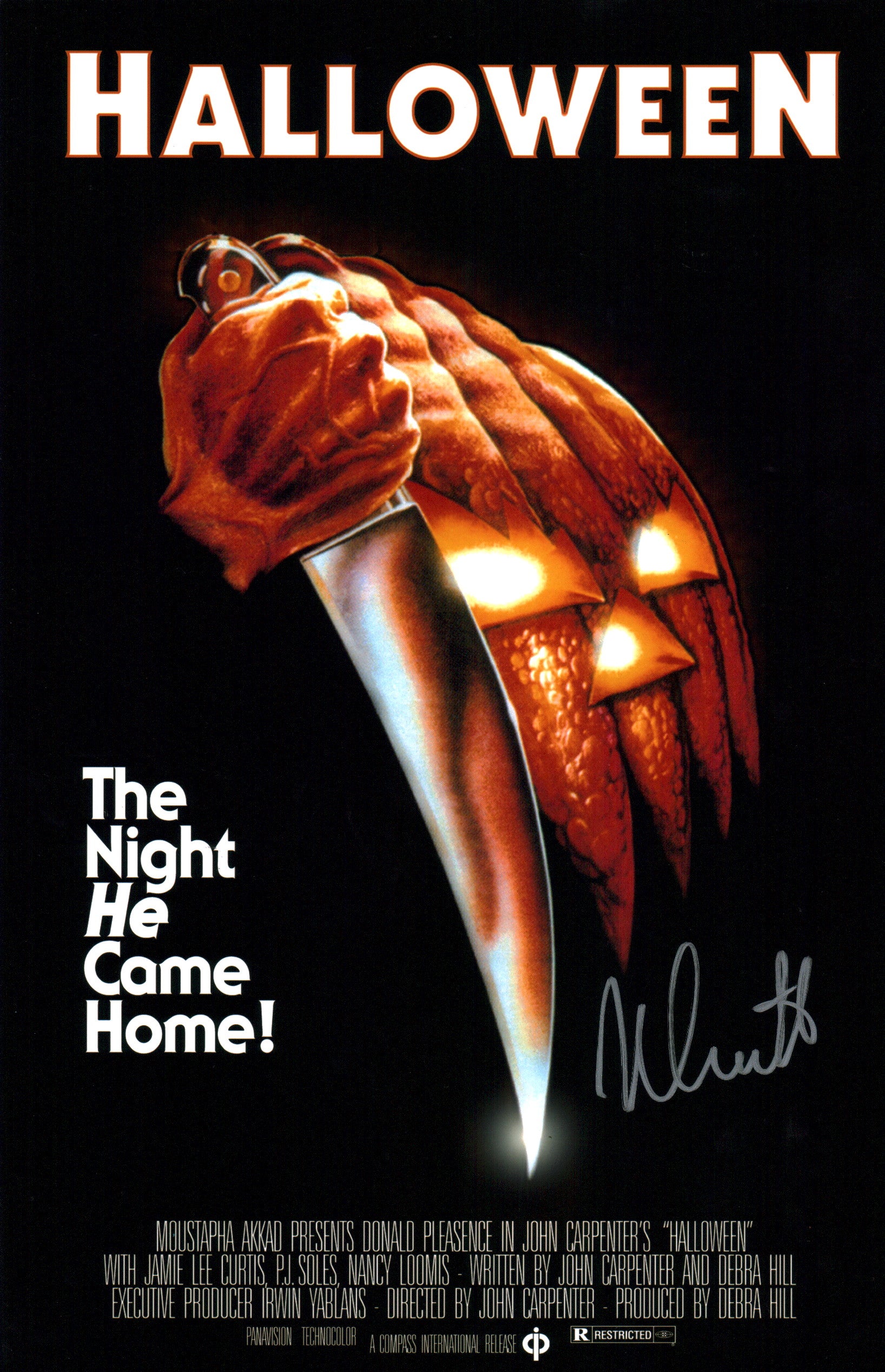 Nick Castle Halloween 11x17 Signed Poster JSA Certified Autograph