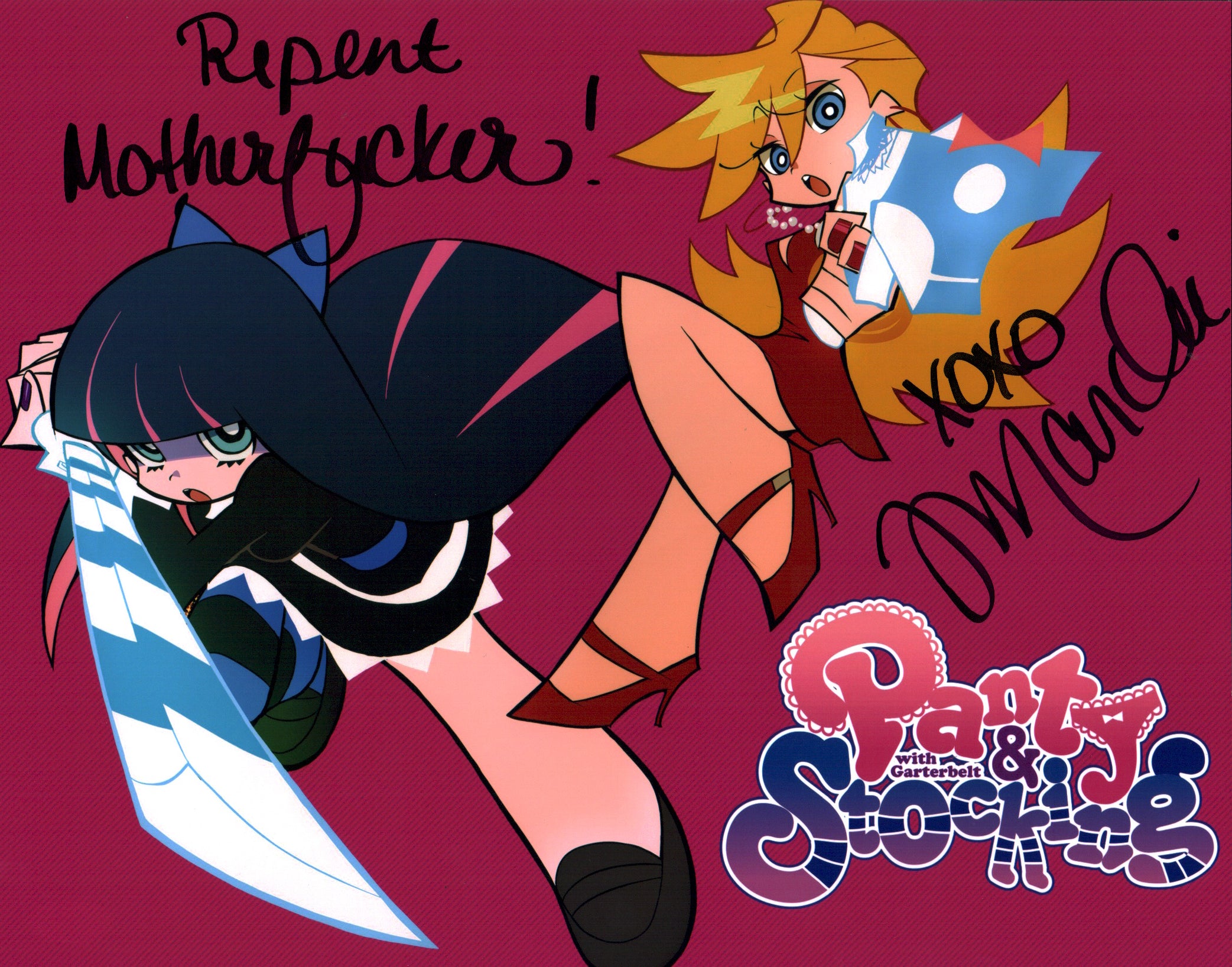 Jamie Marchi Panty & Stocking with Garterbelt 11x14 Signed Photo Poster JSA Certified Autograph