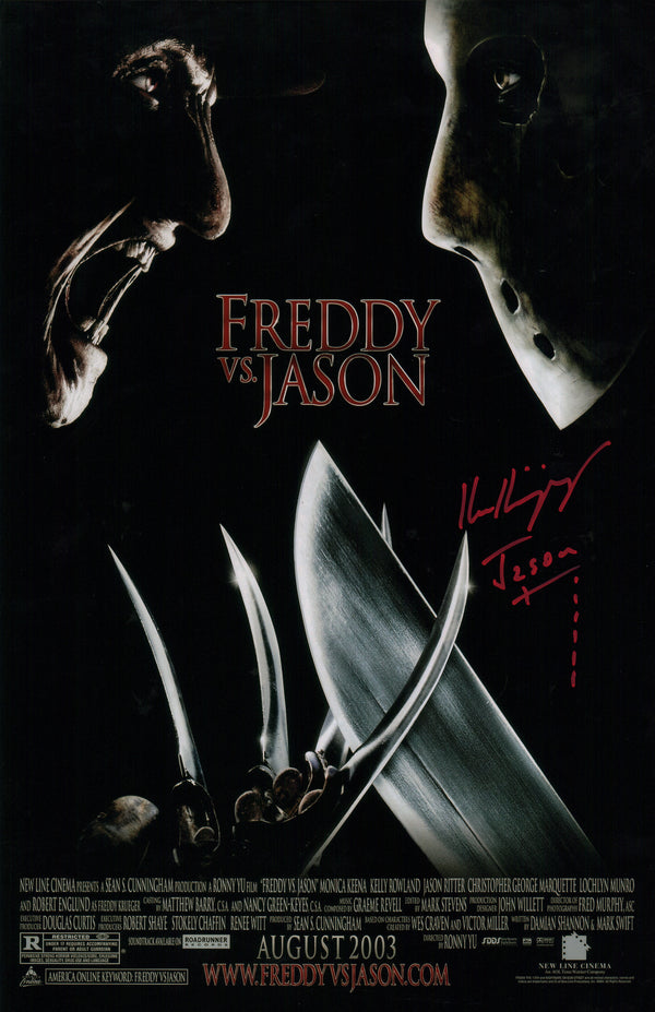 Ken Kirzinger Freddy VS Jason 11x17 Signed Poster JSA Certified Autograph