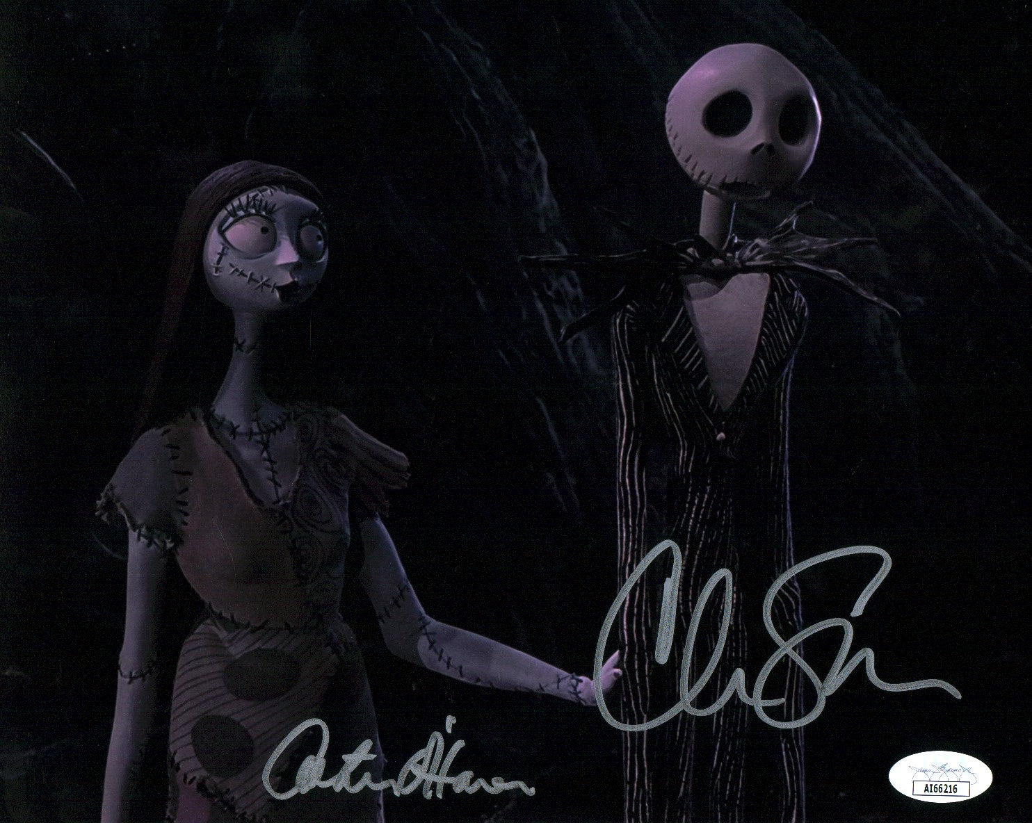 Disney The Nightmare Before Christmas 8x10 Signed Photo O'Hara Sarandon JSA Certified Autograph