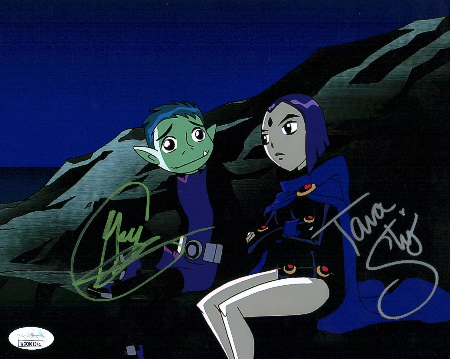 Teen Titans  8x10 Signed Cast x2 Photo Cipes, Strong JSA Certified Autograph