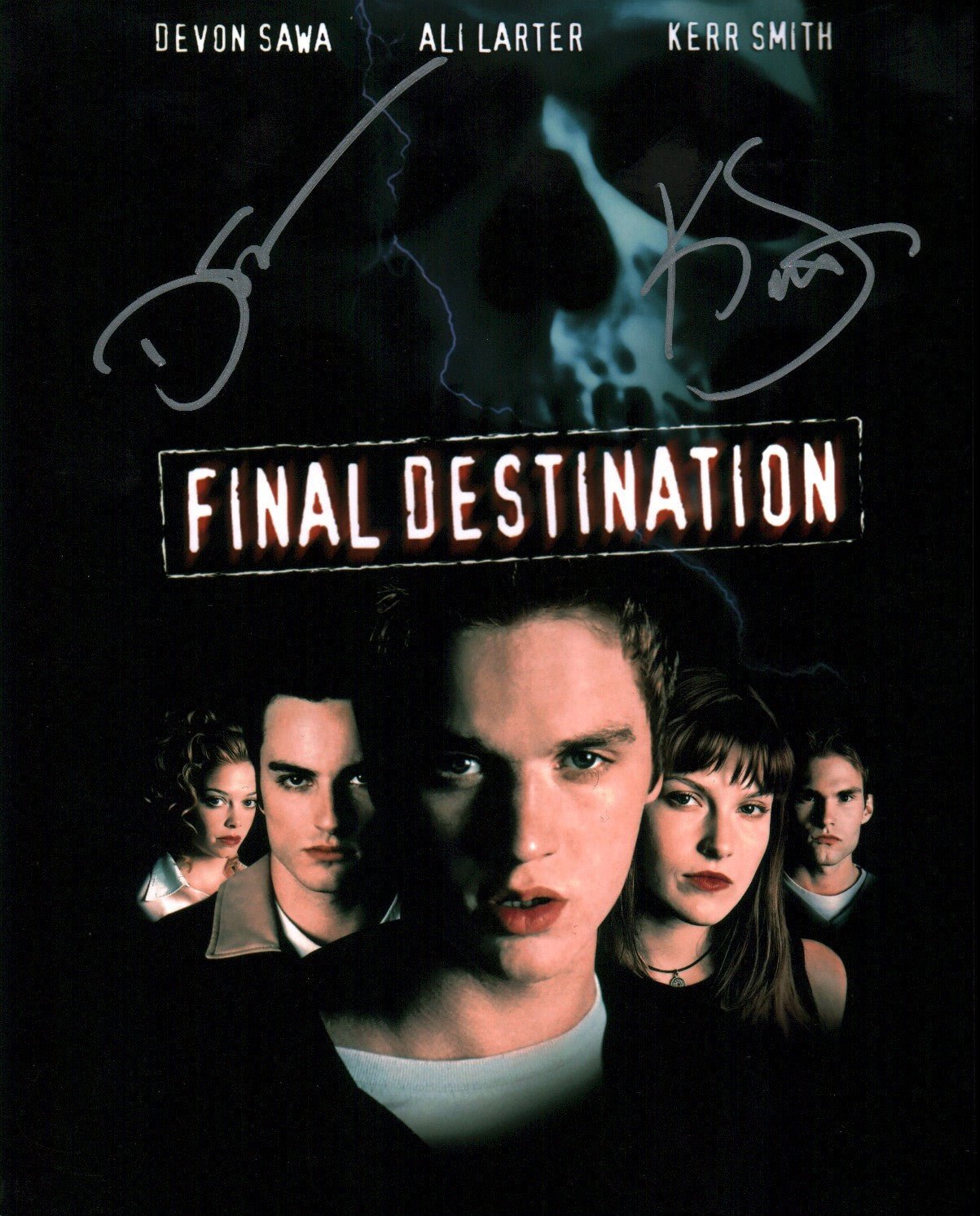 Final Destination 8x10 Cast x2 Sawa, Smith Signed Photo JSA Certified Autograph