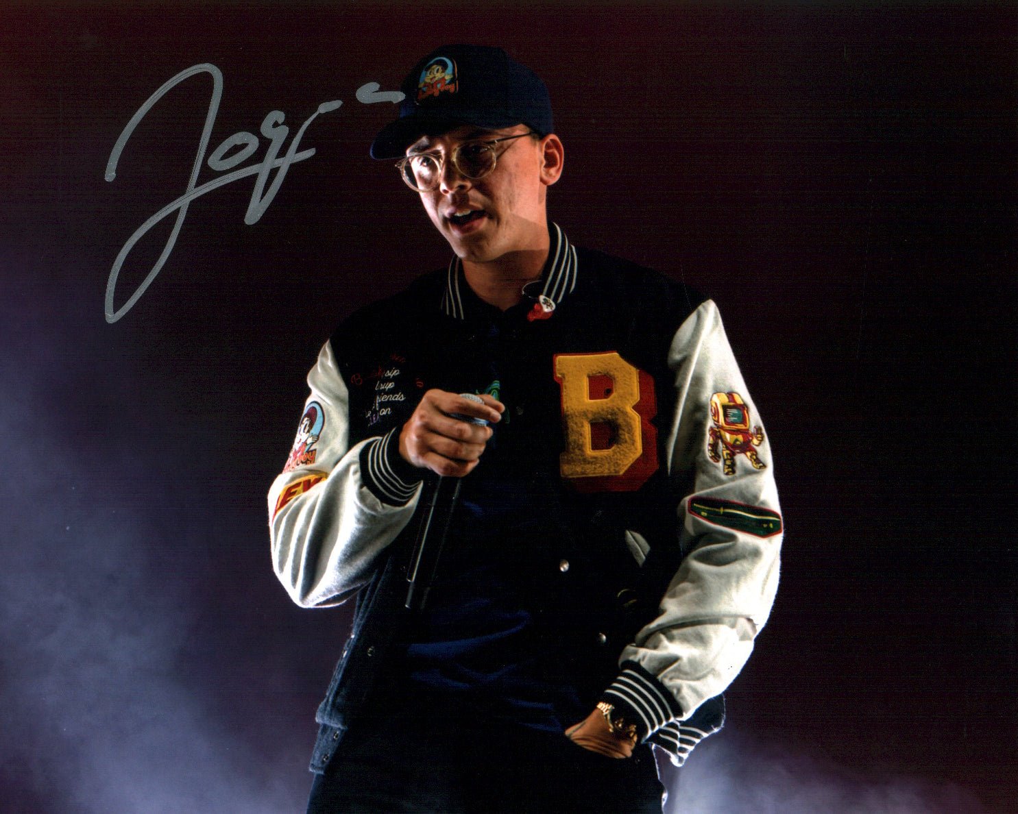 Prof Rapper Autographing Logic 8x10 Photo Signed JSA Certified Autograph