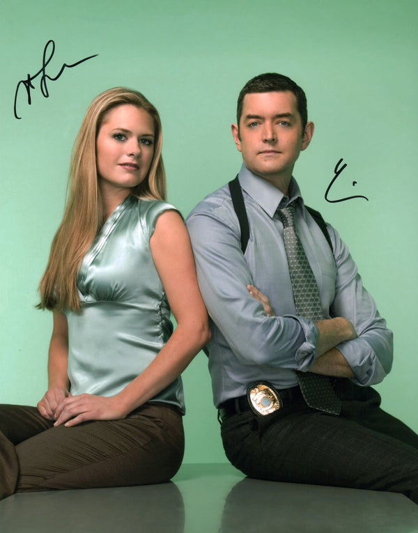 Psych 11x14 Photo Cast x2 Signed Lawson, Omundson JSA Certified Autograph