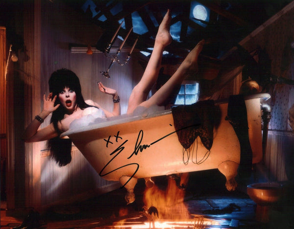 Cassandra Peterson Elvira Mistress of the Dark 11x14 Signed Photo JSA Certified Autograph