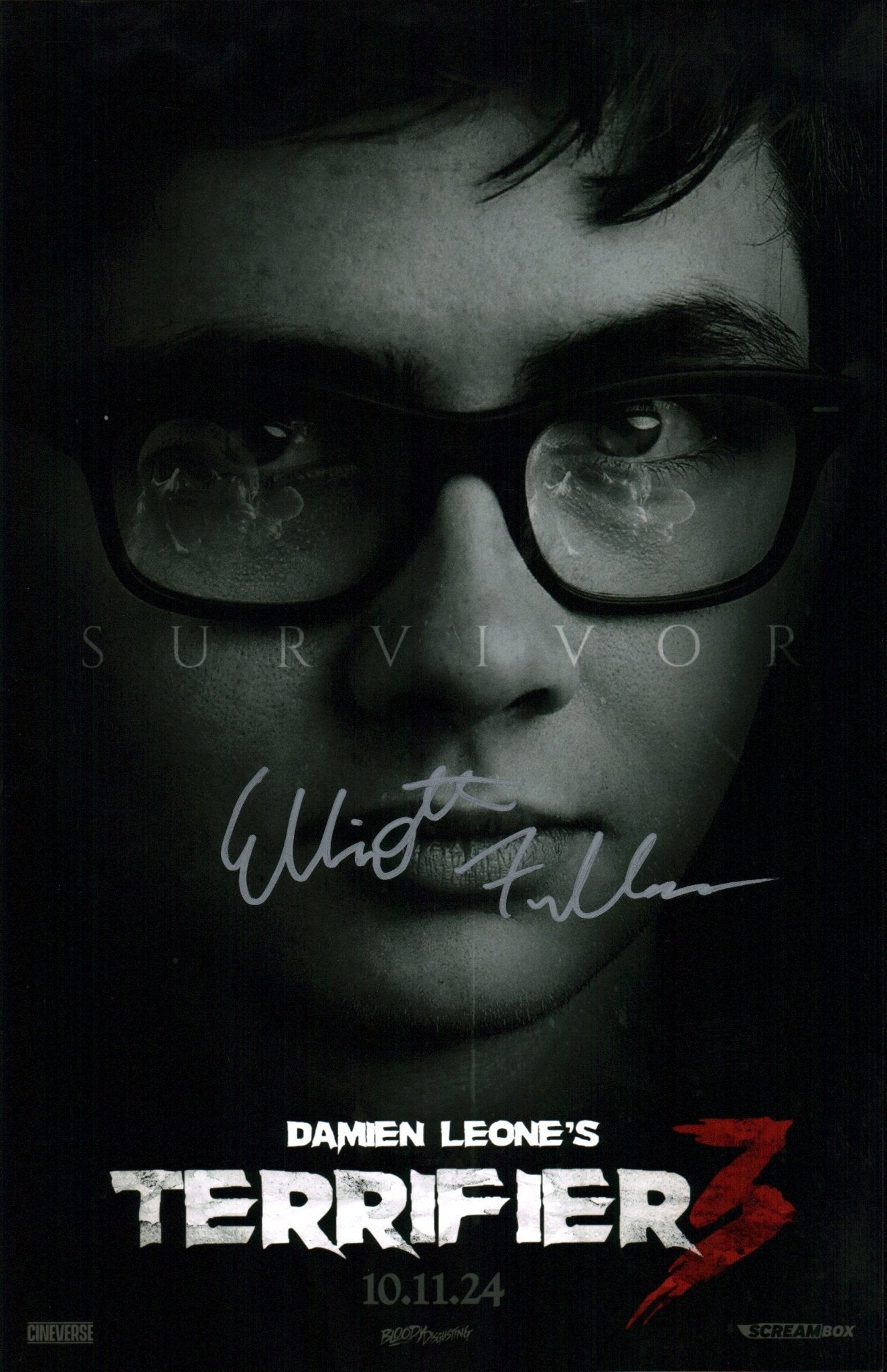 Elliot Fullam Terrifier 11x17 Signed Photo Poster JSA Certified Autograph