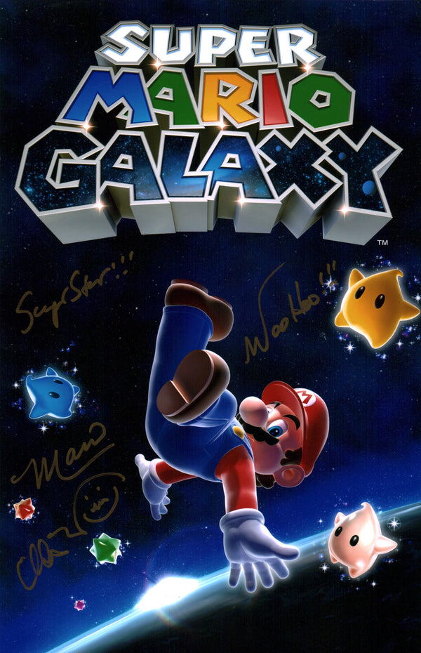 Charles Martinet Super Mario Galaxy 11x17 Photo Poster Signed JSA Certified Autograph