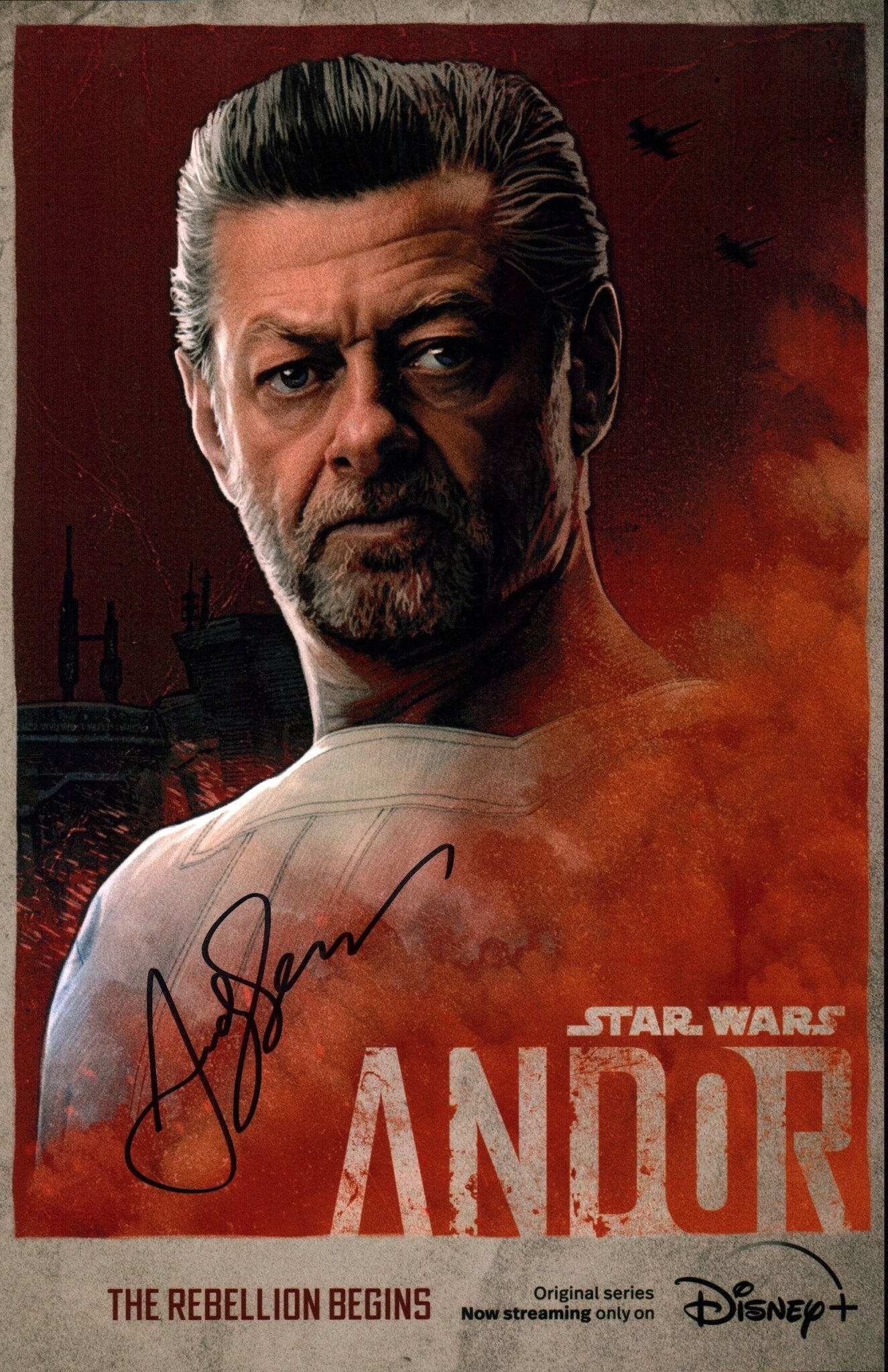 Andy Serkis Star Wars Andor 11x17 Signed Photo Poster JSA Certified Autograph