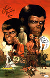 Planet of the Apes 11x17 Photo Poster Cast x3 Signed Harrison, Wagner, Jeanty JSA Certified Autograph