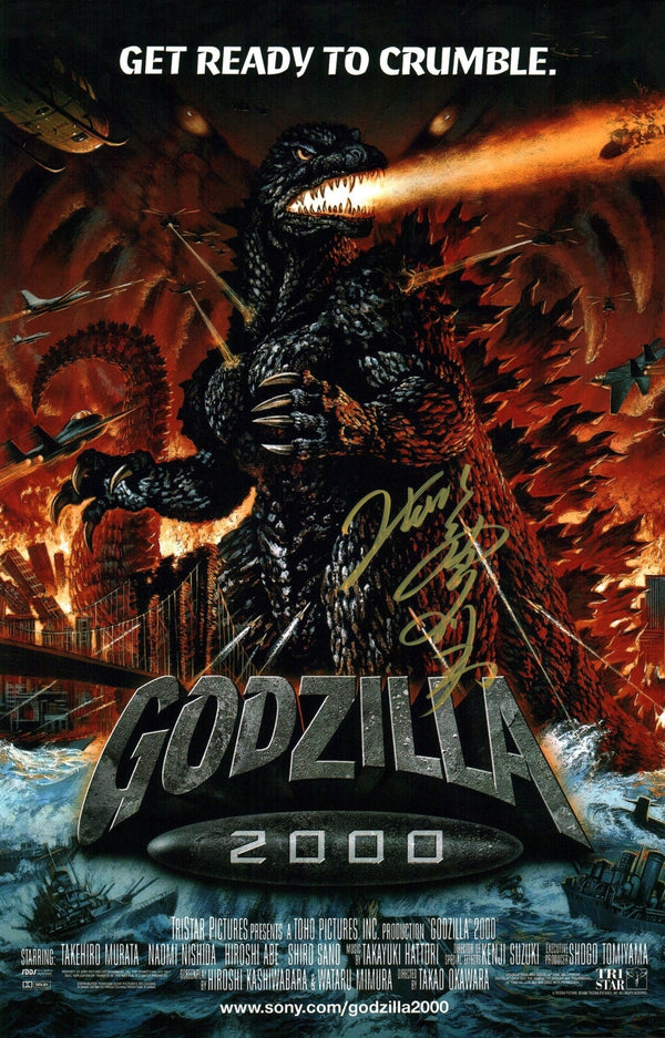 Tsutomu Kitagawa ﻿Godzilla 11x17 Signed Photo Poster JSA Certified Autograph