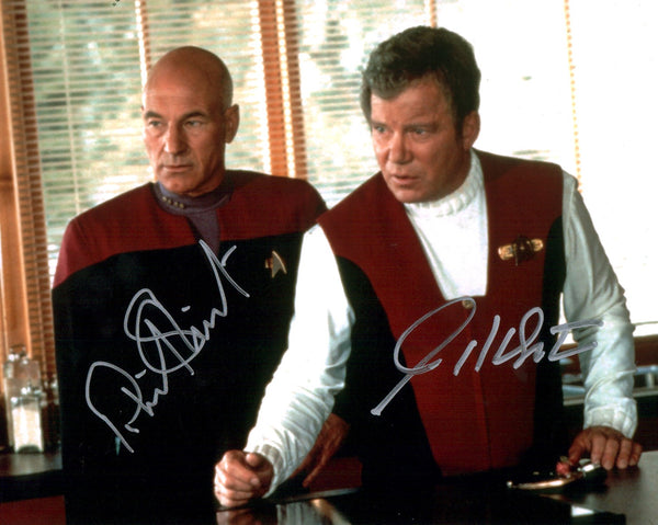 Star Trek Generations 8x10 Signed Photo Shatner Stewart JSA COA Certified Autograph