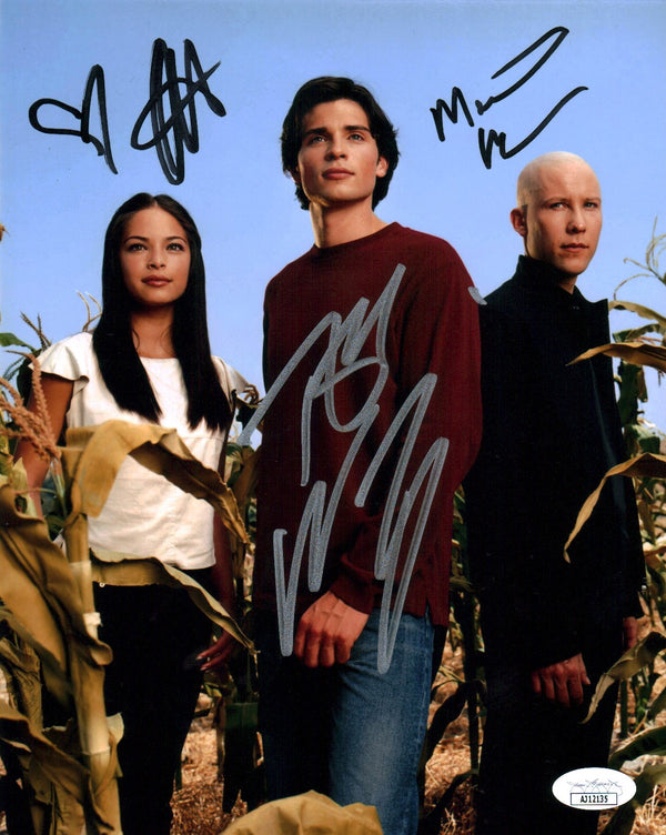Smallville 8x10 Signed Photo Kreuk Rosenbaum Welling JSA Certified Autograph