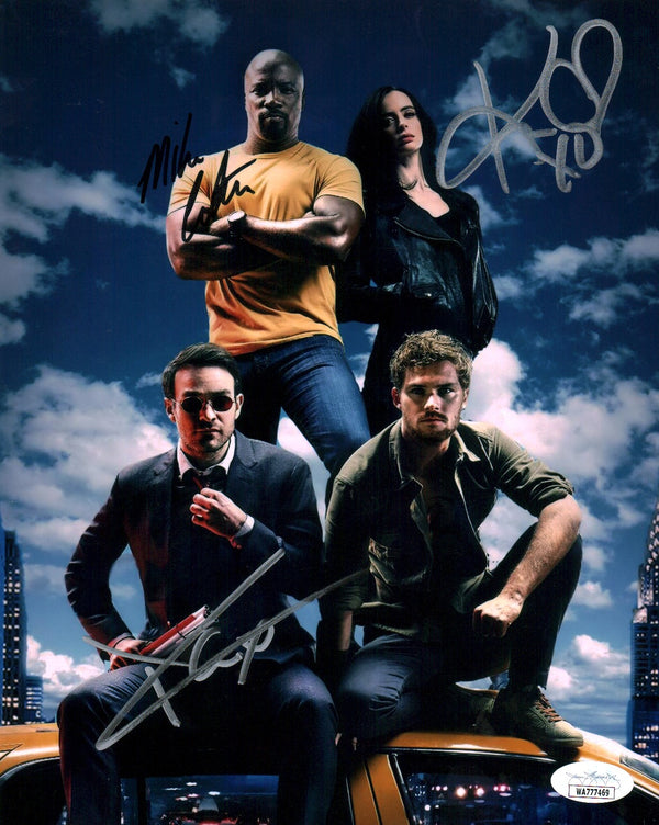 The Defenders 8x10 Photo Cast x3 Signed Cox, Ritter, Colter JSA Certified Autograph