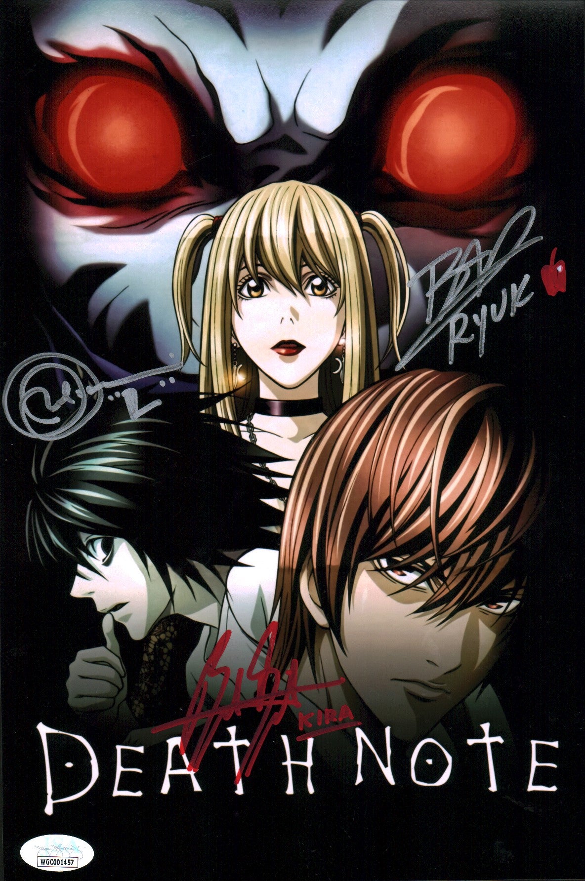 Death Note 11x17 Signed Cast x3 Drummond Juliani Swaile Photo Poster JSA COA Certified Autograph