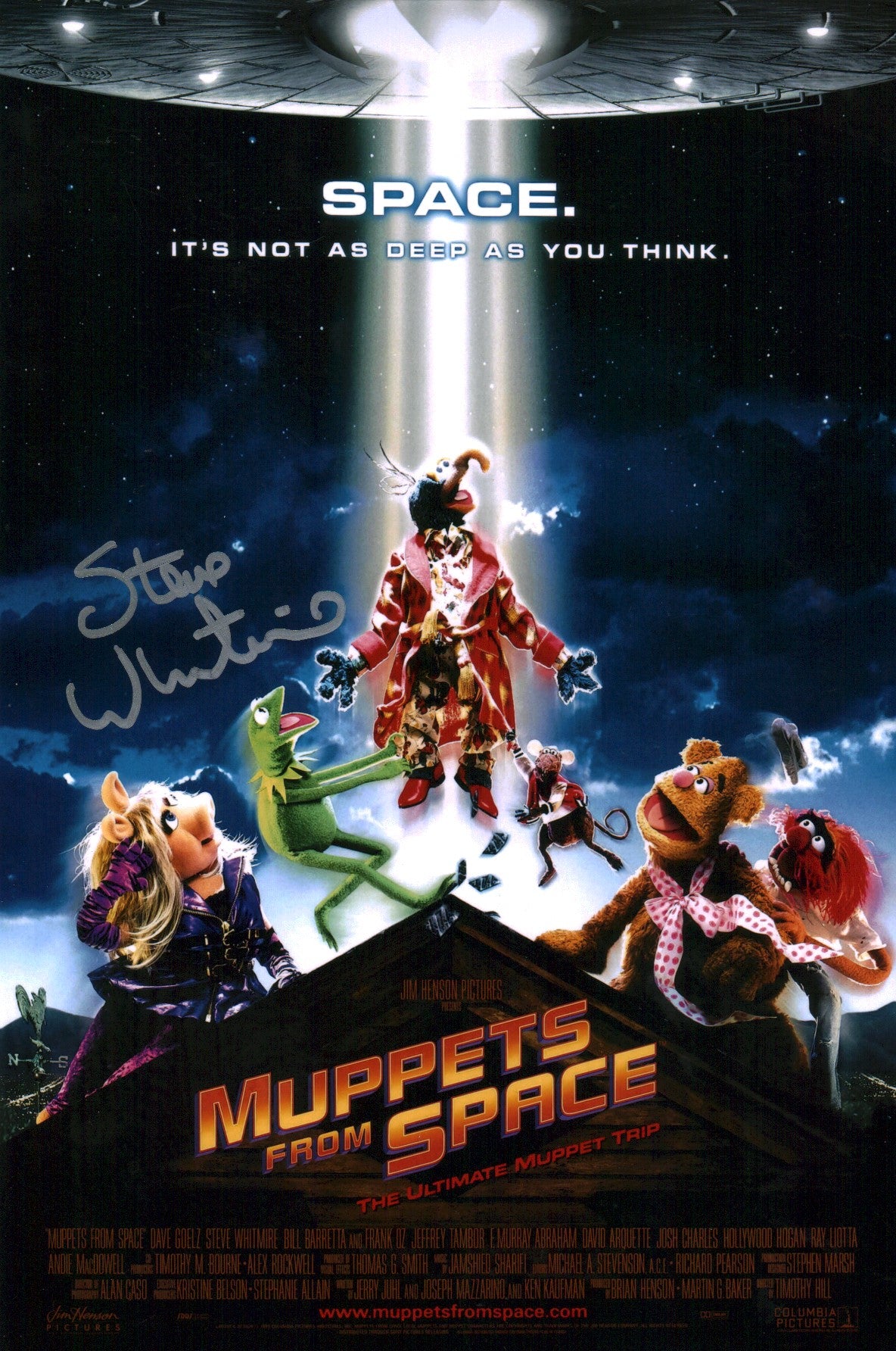 Steve Whitmire Muppets In Space 8x12 Signed Photo JSA Certified Autograph