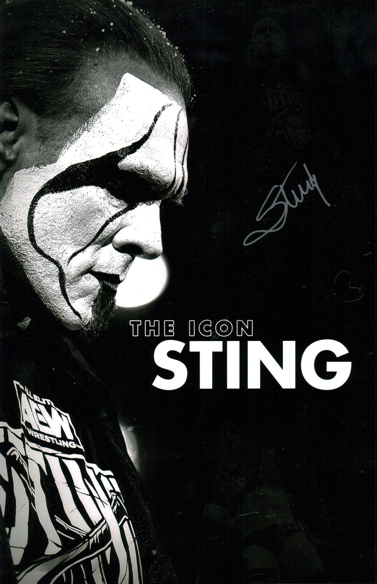 Sting WWE Wrestling 11x17 Signed Poster JSA Certified Autograph