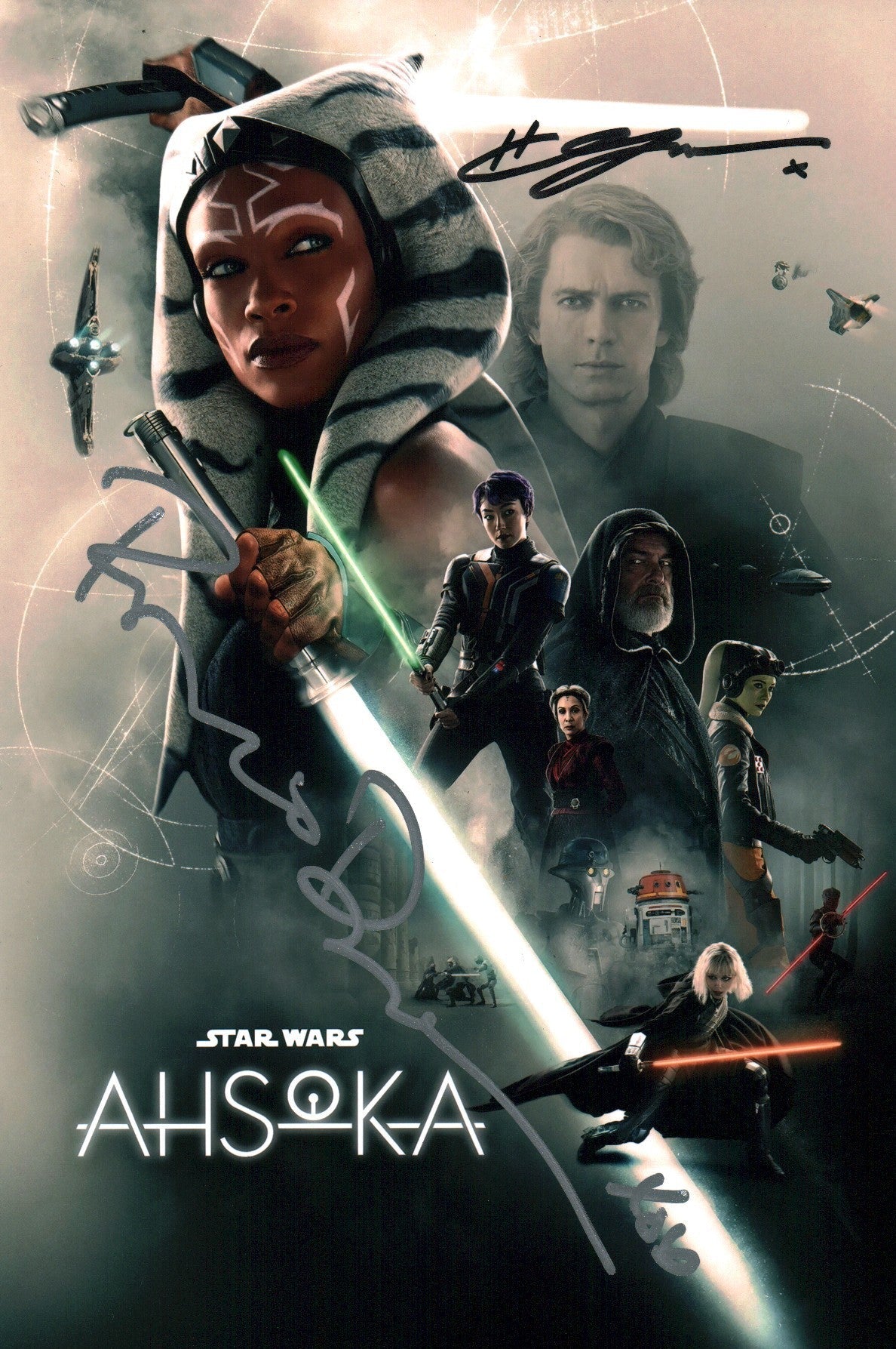 Star Wars 8x12 Signed Hayden Christensen, Rosario Dawson  Photo JSA Certified Autograph GalaxyCon