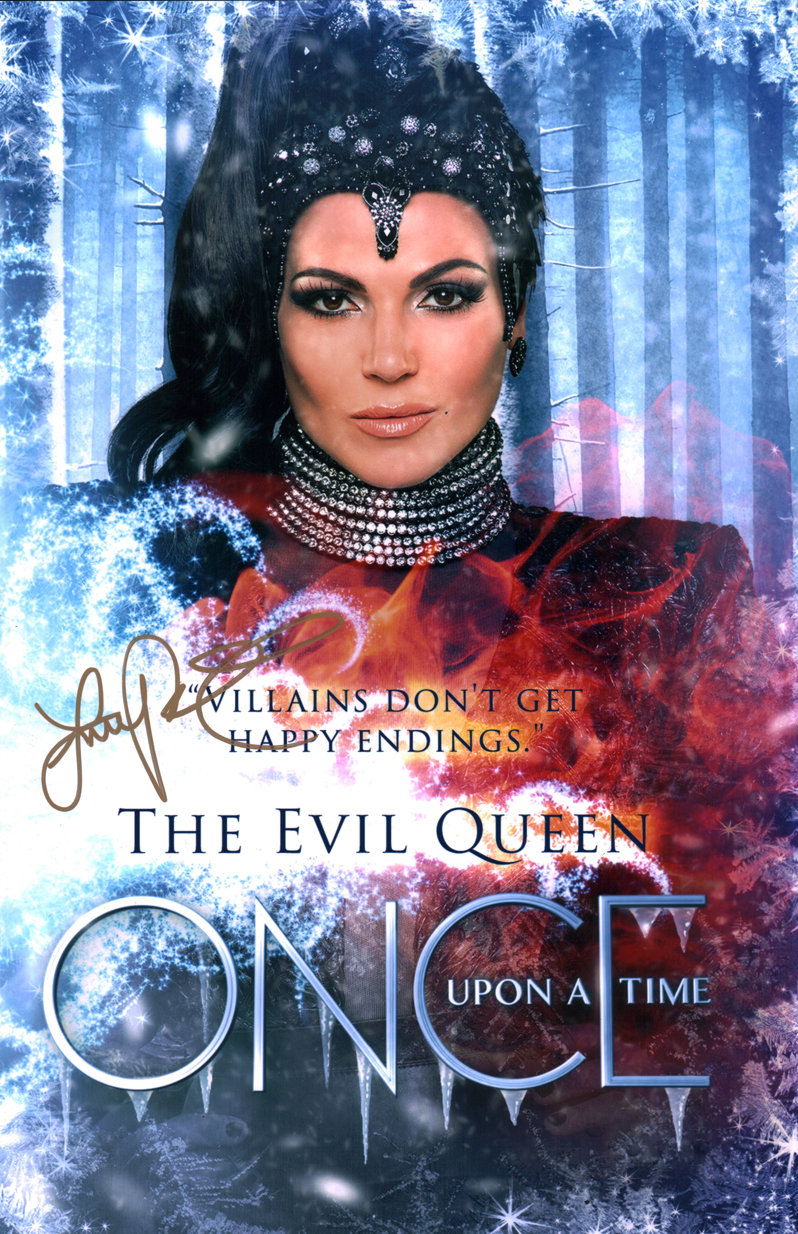 Lana Parrilla Once Upon A Time OUAT 11x17 Signed Photo Poster JSA Certified Autograph