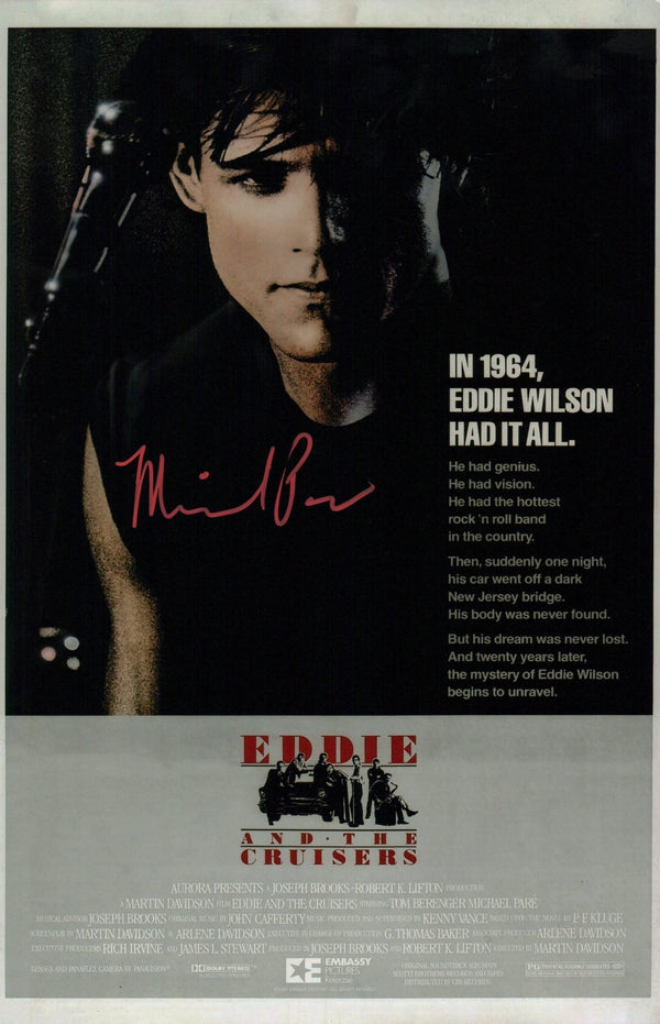 Michael Pare Eddie and the Cruisers 11x17 Photo Poster Signed JSA Certified Autograph