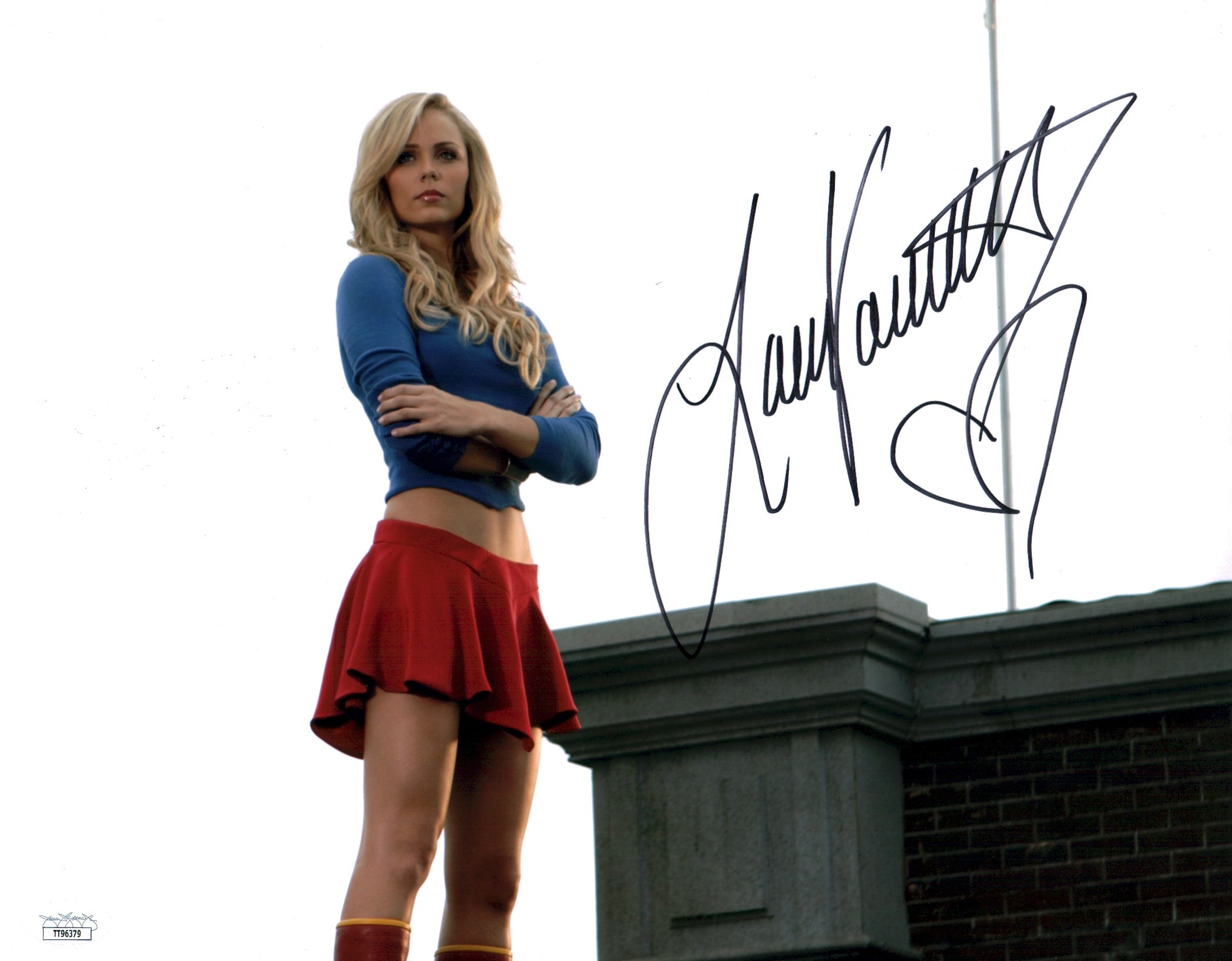 Laura Vandervoort Smallville 11x14 Signed Photo Poster JSA COA Certified Autograph