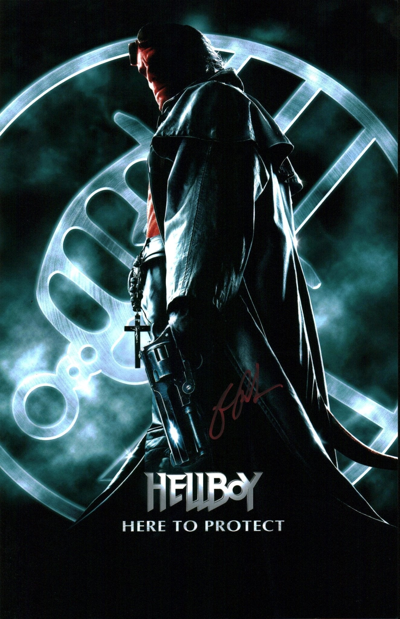 Ron Perlman Hellboy 11x17 Photo Poster JSA Certified Autograph