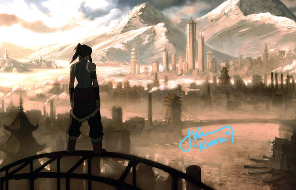 Janet Varney Legend of Korra 11x17 Signed Photo Poster JSA Certified Autograph