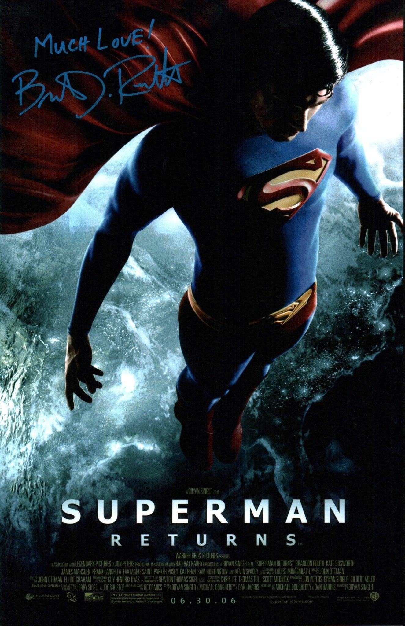 Brandon Routh Superman 11x17 Signed Photo Poster JSA Certified Autograph