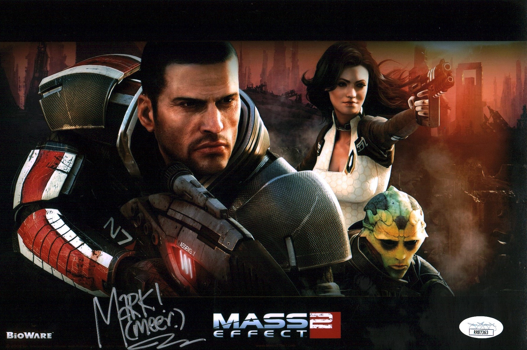 Mark Meer Mass Effect 8x12 Photo Signed Autograph JSA COA Certified Auto