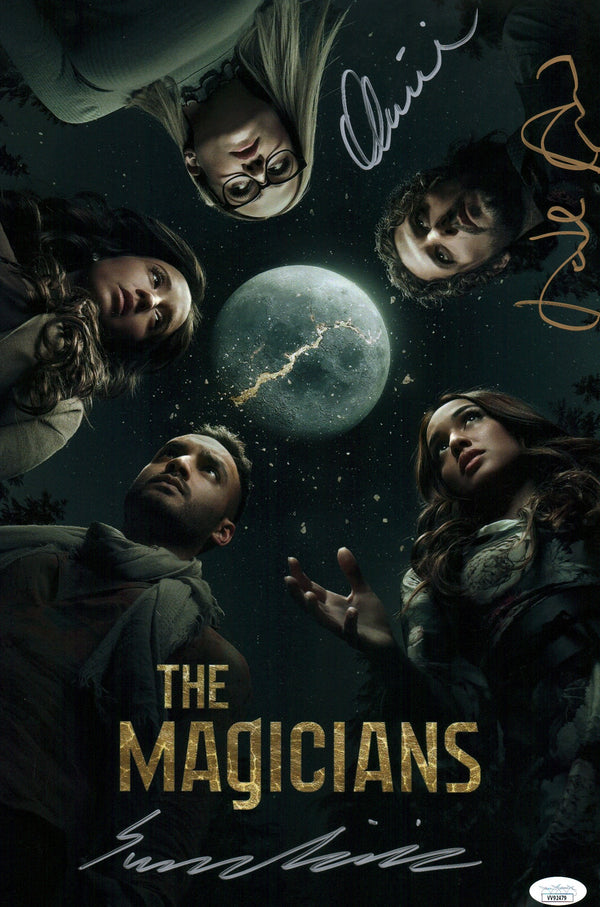 The Magicians 11x17 Photo Poster Cast x3 Signed Appleman Dudley Bishil JSA Certified  Autograph