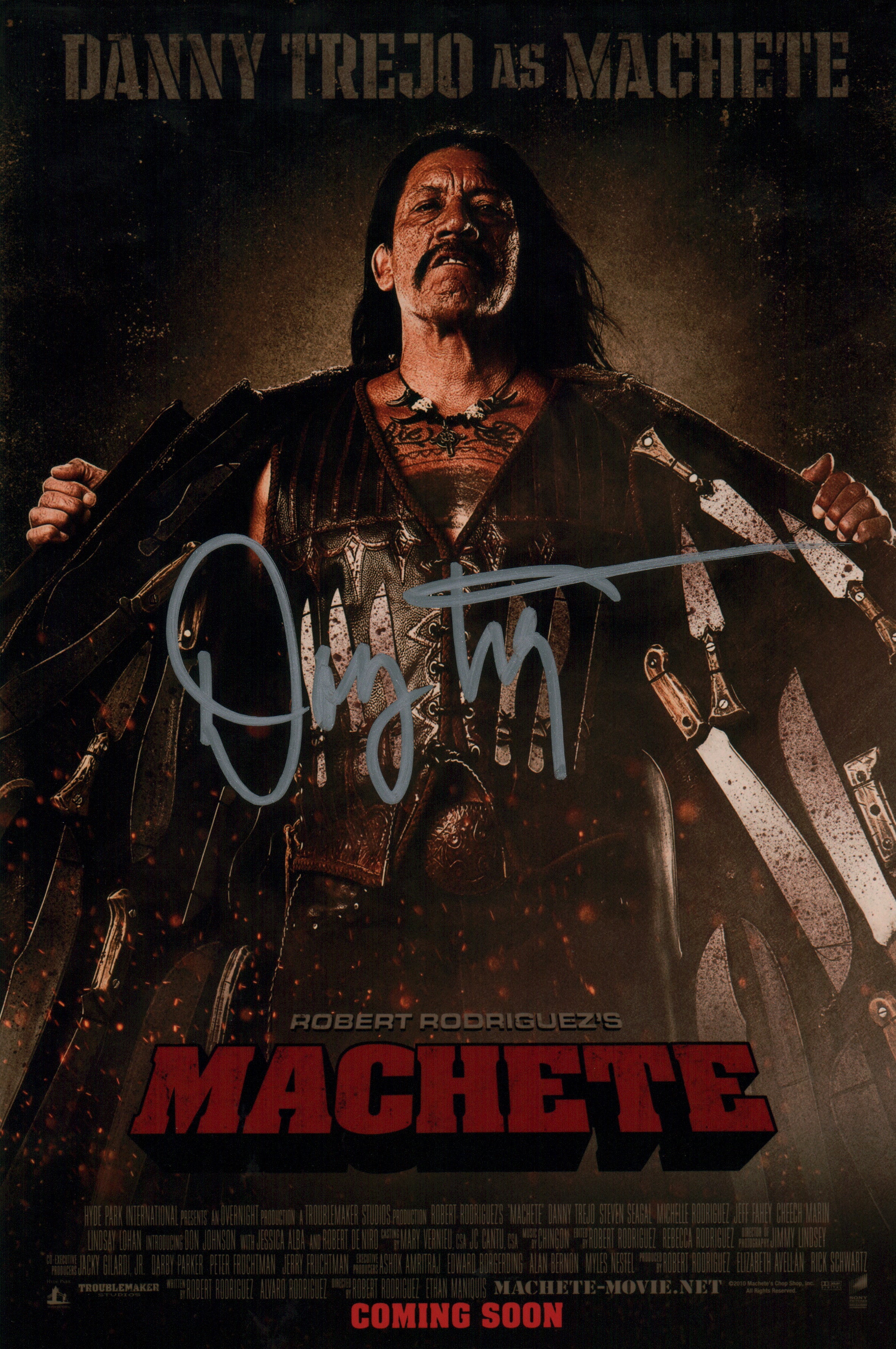 Danny Trejo Machete 8x12 Signed Photo JSA Certified Autograph