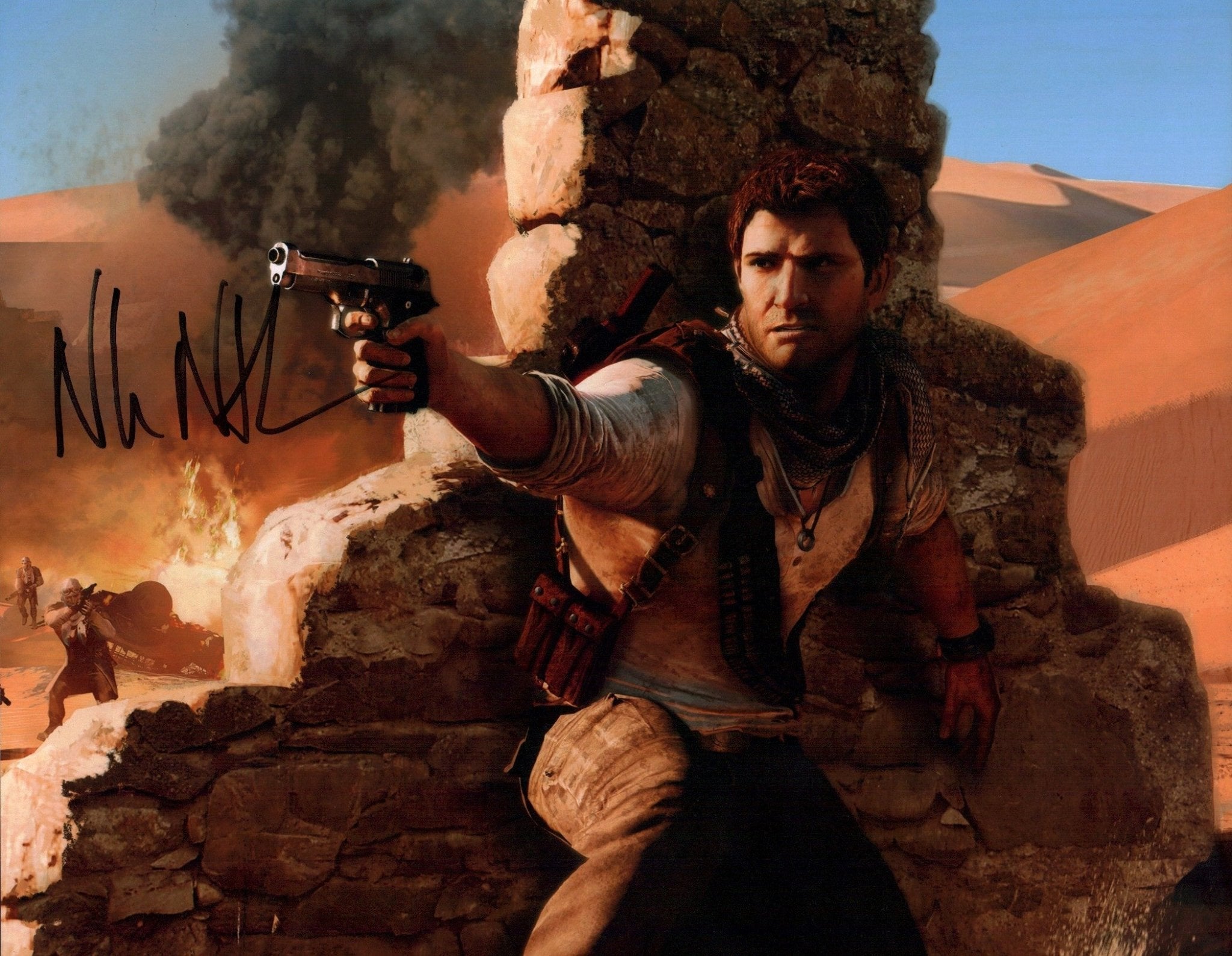 Nolan North Uncharted 11x14 Signed Photo Poster JSA Certified Autograph