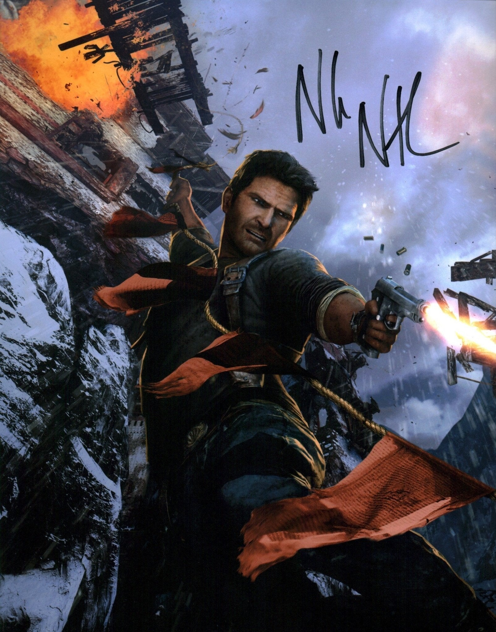 Nolan North Uncharted 11x14 Signed Photo Poster JSA Certified Autograph