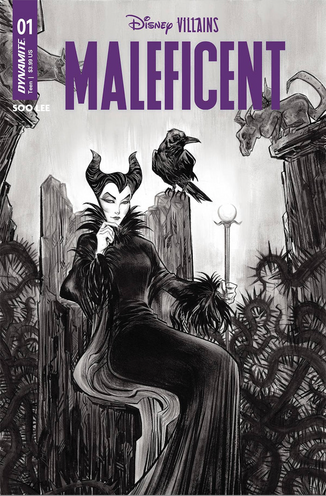 Disney Villains Maleficent #1 Cover ZA 1:10 Soo Lee B&W Variant Comic Book