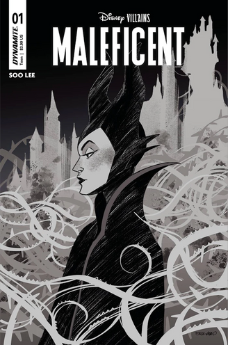 Disney Villains Maleficent #1 1:10 Durso B&W Variant CGC Universal 9.8