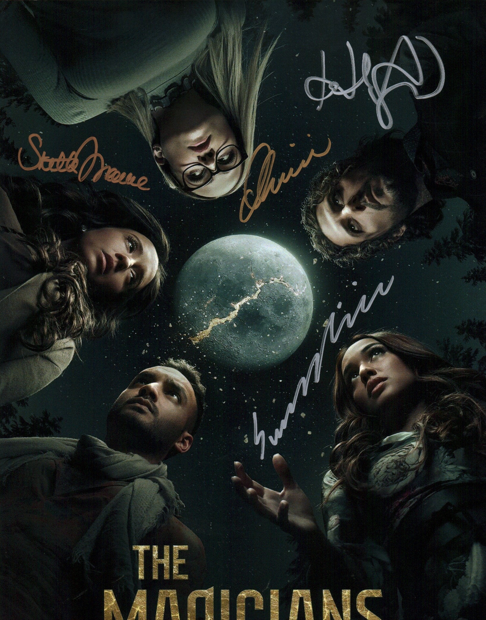 The Magicians 11x17 Photo Poster Cast x4 Signed Appleman, Bishil, Maeve, Dudley JSA Certified Autograph