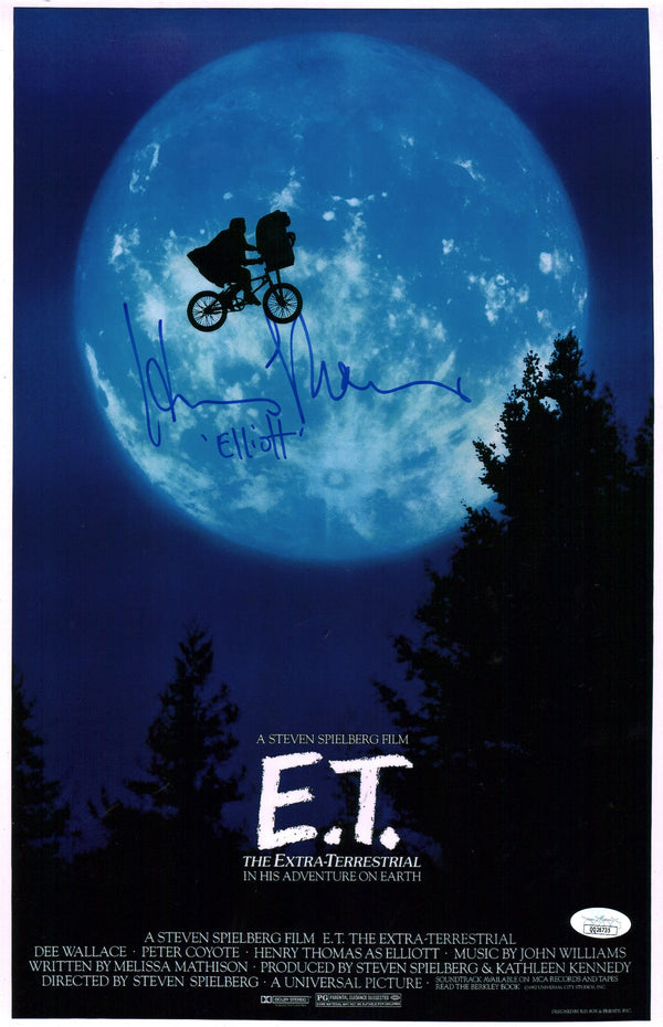 Henry Thomas ET The Extra Terrestrial 11X17 Signed Mini Poster JSA Certified Autograph