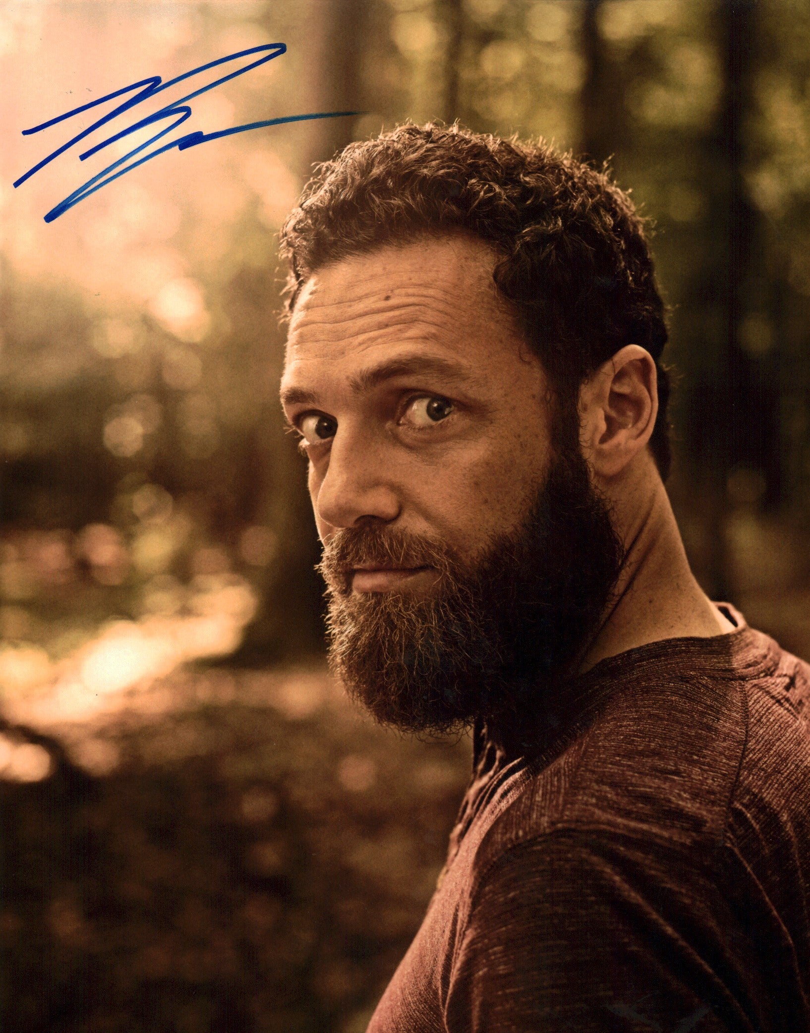 Ross Marquand The Walking Dead 11x14 Signed Mini Poster JSA Certified Autograph