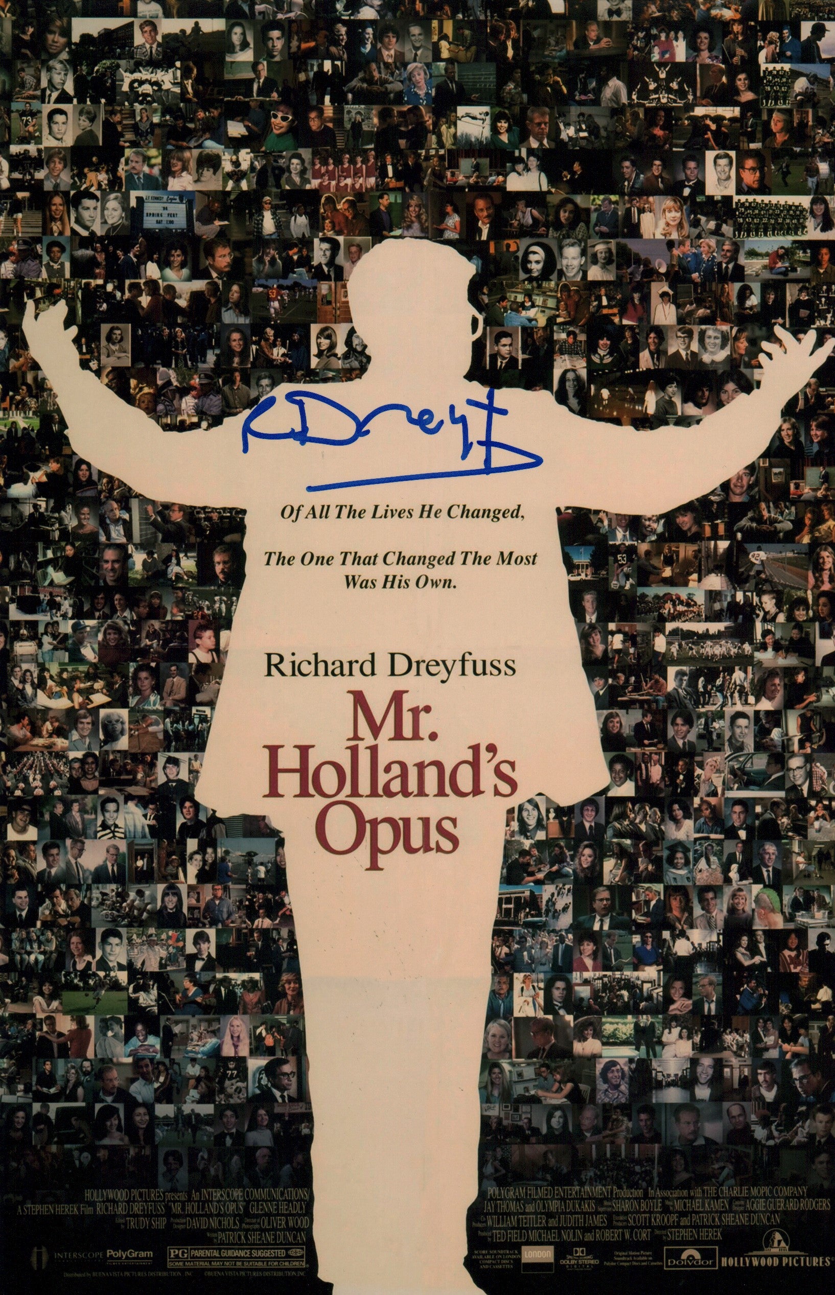 Richard Dreyfuss Mr Holland's Opus 11x17 Signed Photo Poster JSA COA Certified Autograph