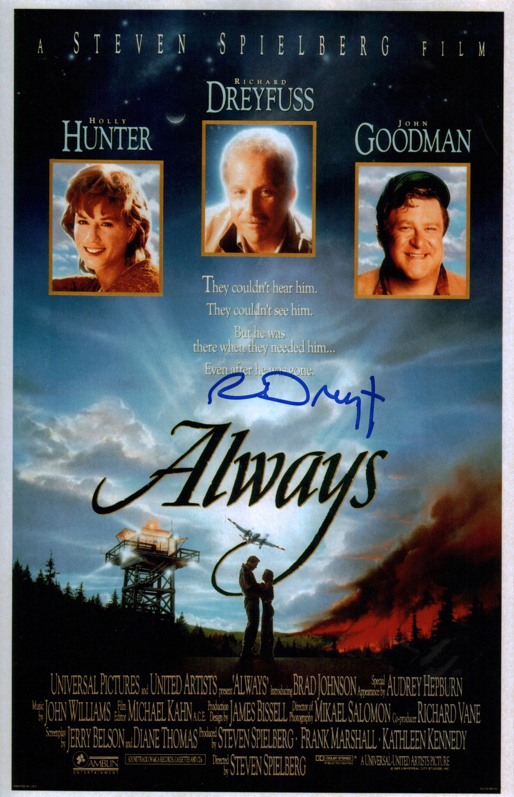 Richard Dreyfuss Always 11x17 Signed Photo Poster JSA COA Certified Autograph